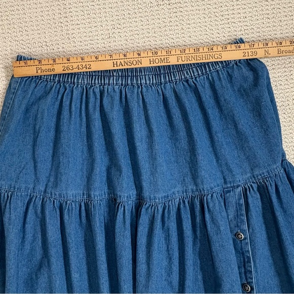 Denim Maxi Skirt Large XL - Picture 7 of 7